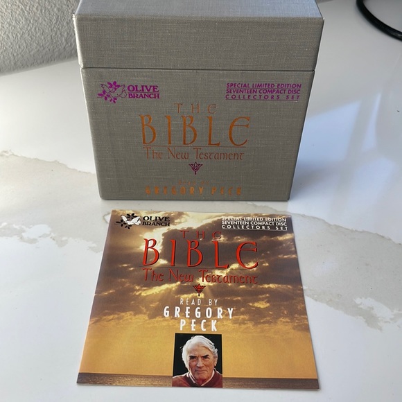 The Bible CDs read by Gregory Peck. Limited Edition ISBN 0-7871-0172-9. Rare!